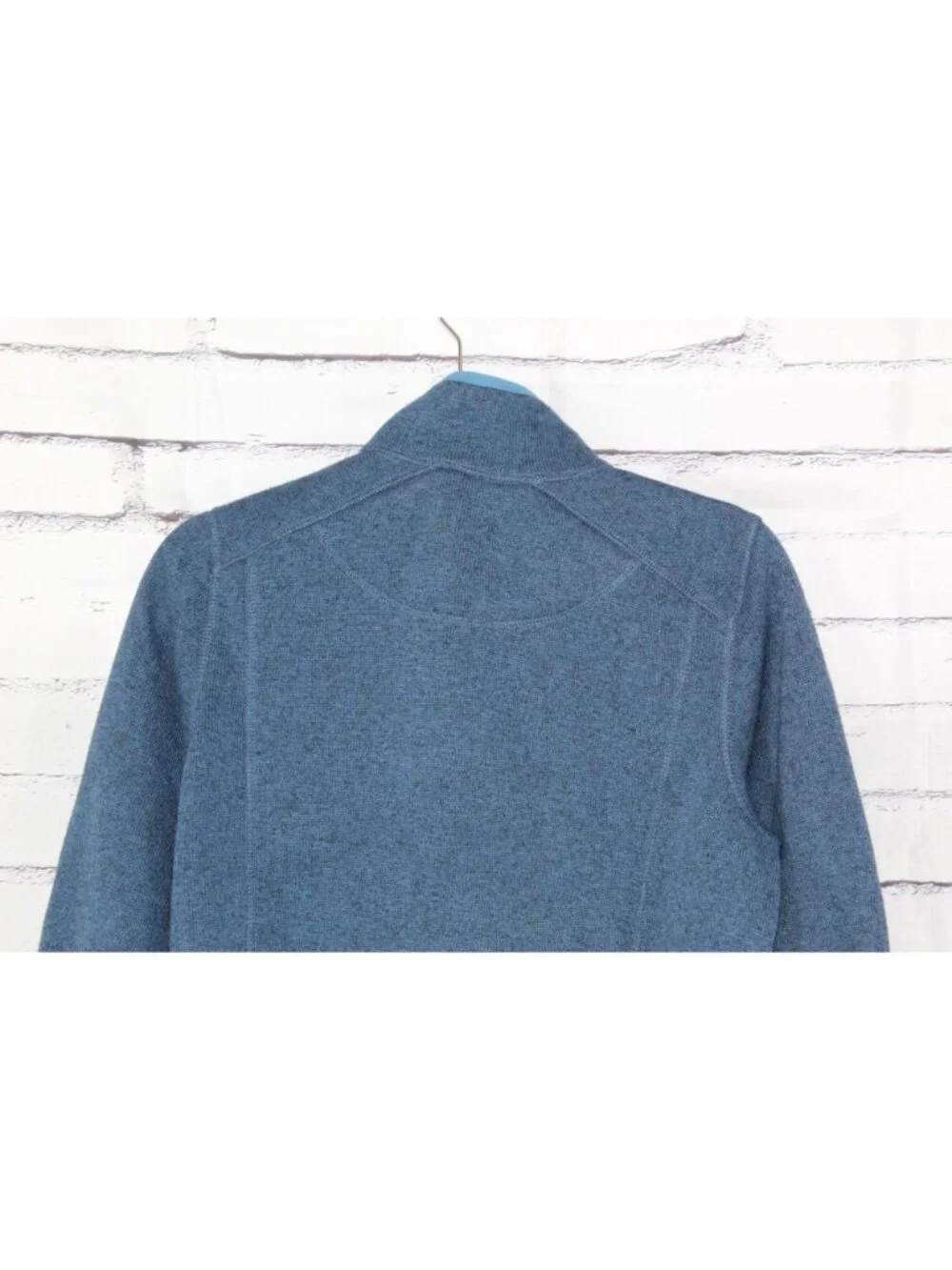 LL Bean Womens Sweater Fleece Full Zip Jacket Navy Everyday Casual Outdoor L Pet - Picture 6 of 11
